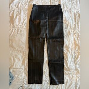 Ann Taylor Elegant Black Pleather Pants